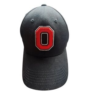 Ohio State Buckeyes Black Adjustable Hat Red “O” NCAA Cap